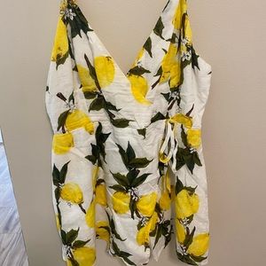 Lemon print romper